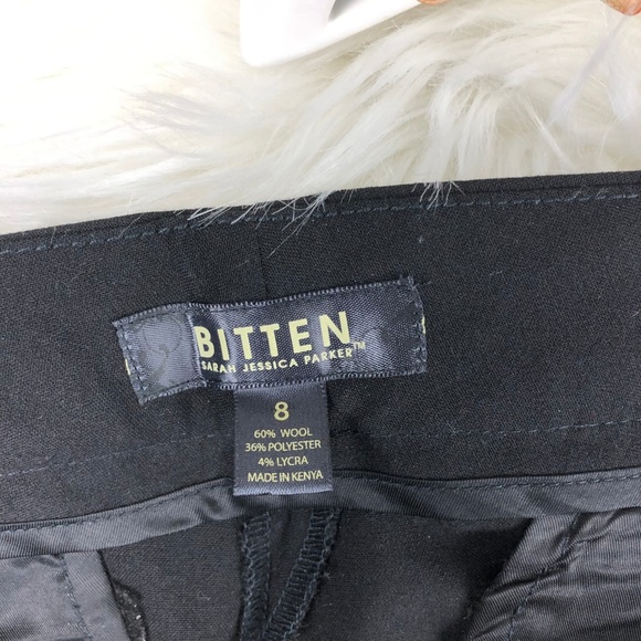 Bitten {Sarah Jessica Parker} Bermuda Black Shorts Size 8 - Picture 5 of 6